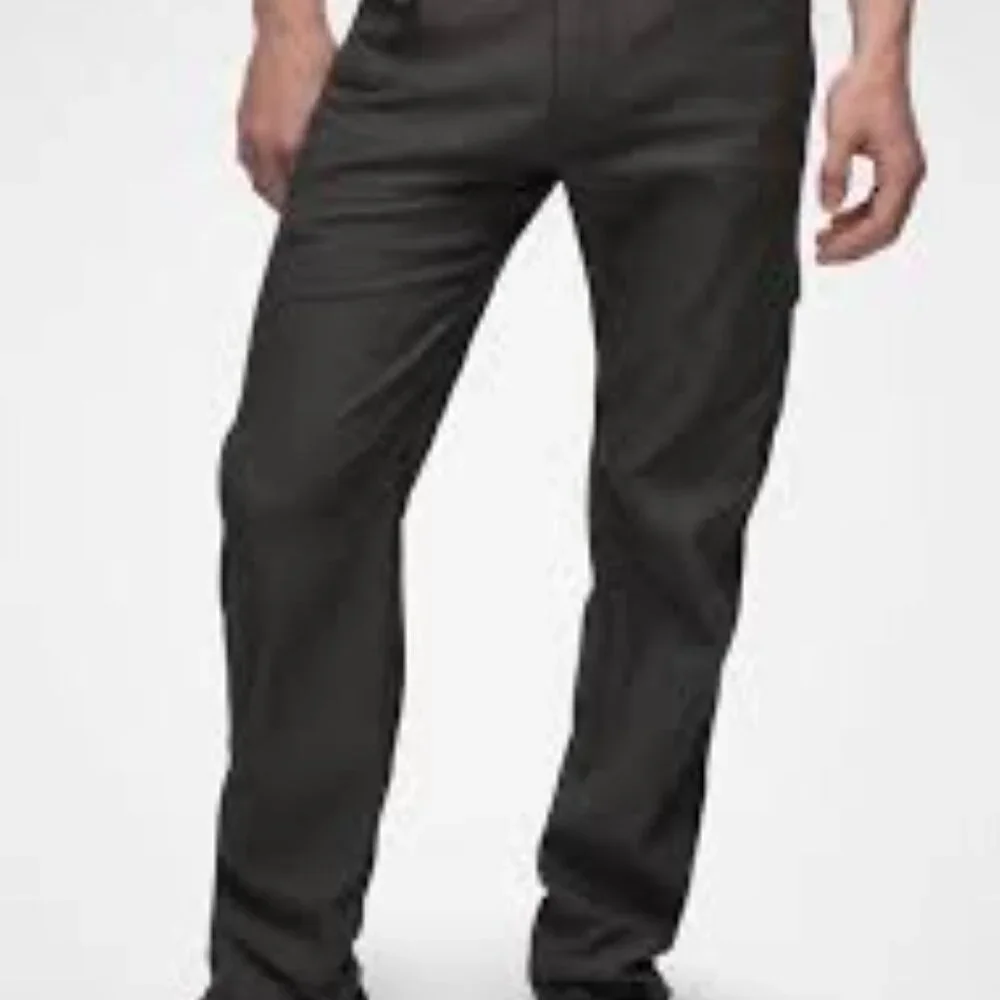 Prana Zion Pants Belted Roll Up Cargo Hiking Stretch Size 31 X 30 Dark Iron